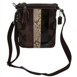 Coach Swingpack Hamptons Signature Stripe crossbody bag